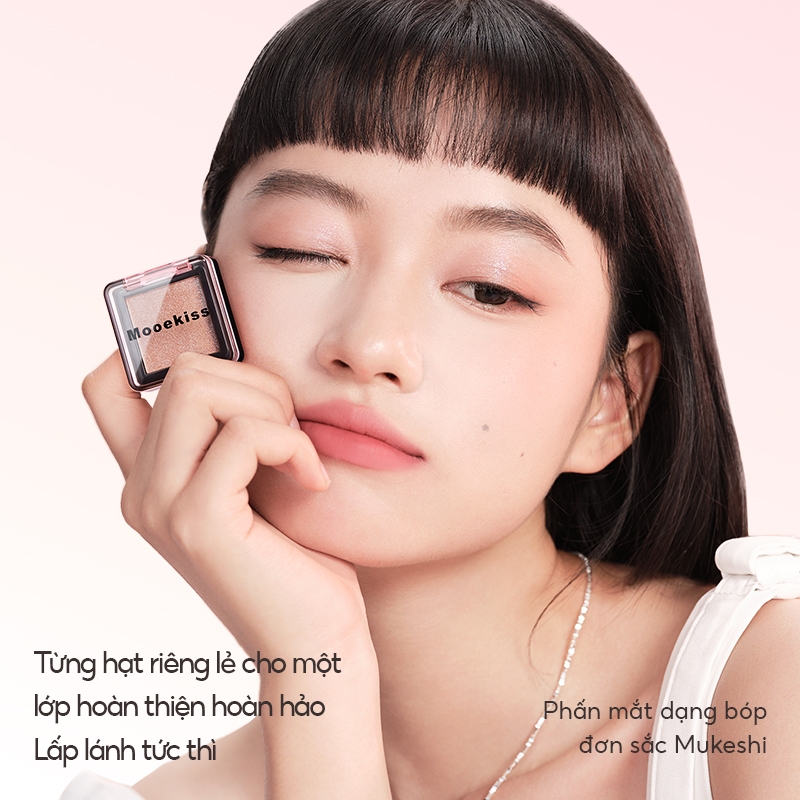 Bảng Phấn Mắt Mooekiss Đa Năng, Lì & Nhũ, Highlight & Contour, Dễ Tán, Makeup Hàng Ngày，Nhũ Lấp Lánh,Lì Mịn,Không Lem