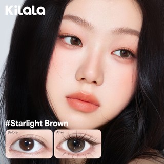 Kính áp tròng Kilala màu nâu Starlight Brown/ màu xanh Icy Blue  DIA  14.2mm lens cận 6 tháng có độ 0-7  [Giá 1 chiếc lens ]