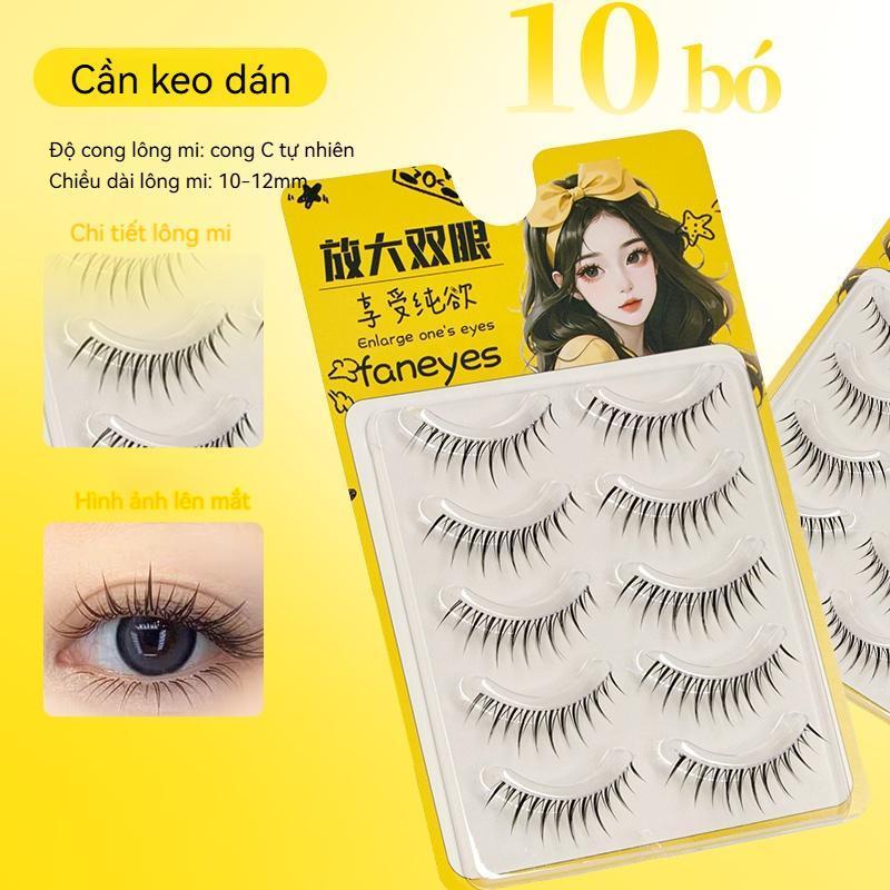 Lông mi giả dán sẵn, lông mi giả tự dính 1 mảnh không keo Tự nhiên, uốn cong, dài và dày đặc, nhẹ nhàng và thoải mái, hình dạng lâu trôi, thân thiện với người mới bắt đầu