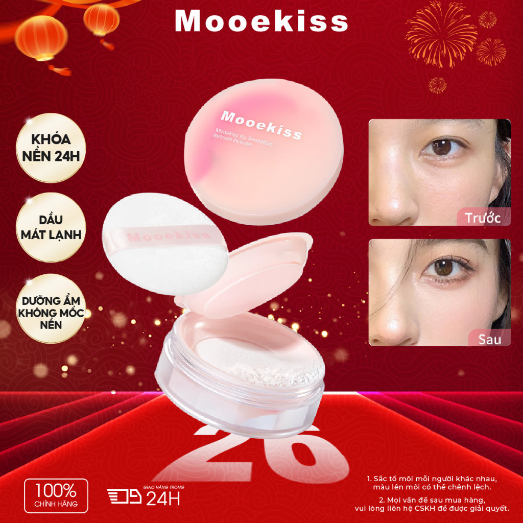 Bột dưỡng ẩm Mooekiss là một loại bột chống thấm nước, kiểm soát dầu ...
