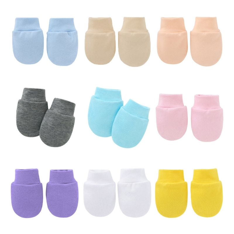 Dasbsug 1 Đôi Găng Tay Cotton Mềm Chống Trầy Xước Cho Bé Tất Tay Đồ Dùng Sơ Sinh