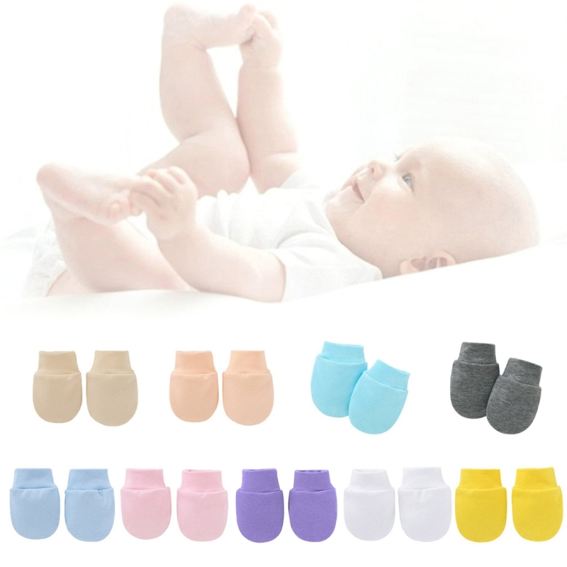 Dasbsug 1 Đôi Găng Tay Cotton Mềm Chống Trầy Xước Cho Bé Tất Tay Đồ Dùng Sơ Sinh