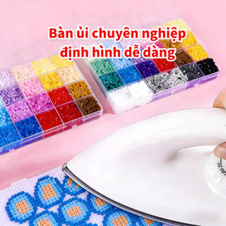 Bộ Hạt Đậu Thần Kỳ 24 Màu Tặng Full Phụ Kiện - Đồ Chơi Xếp Hình Lắp Ráp DIY Thông Minh Cho Bé (Hạt Perler/Hama)