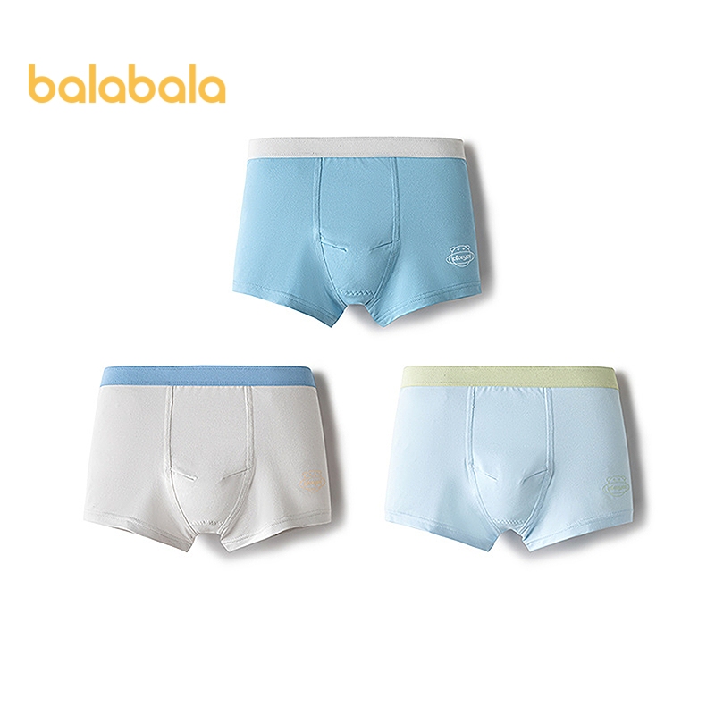 Balabala Bé Trai Quần Lót Trẻ Em 2026 Cotton Boxers Kháng Khuẩn 3 Gói Quần Lót Cho Trẻ Em Thoải Mái Mềm Võ Sĩ Cho Trường Học Hàng Ngày Mặc Ở Nhà Sử Dụng
