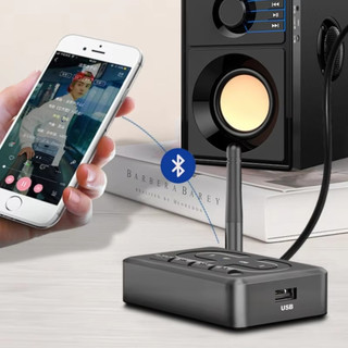 Bluetooth 6.0 Bộ Thu Âm Thanh Bộ Chuyển Đổi Âm Nhạc Stereo Không Dây 3.5 Mm AUX R / L RCA Có Mic Hỗ Trợ Chữ U Cho Loa Ô Tô Amp