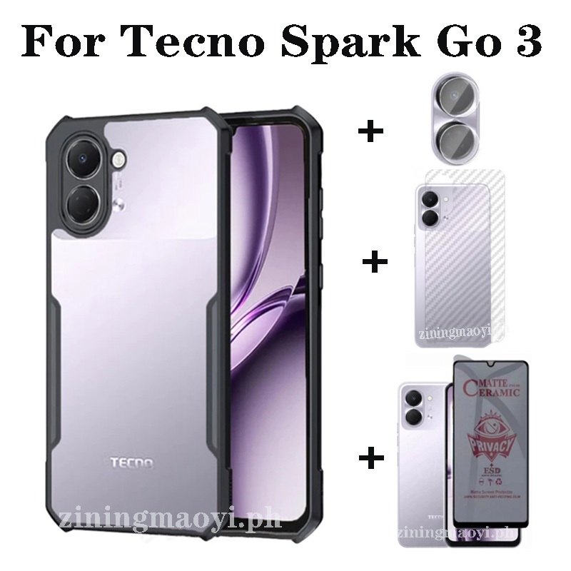 Ốp Điện Thoại Chống Sốc 4in1 Tecno Spark Go 3 Cho Tecno Spark Go3 Go2 Go1 1S Go2025 2024 Bảo Vệ Toàn Diện Màn Hình Và Phim Ống Kính Và Phim Mặt Sau