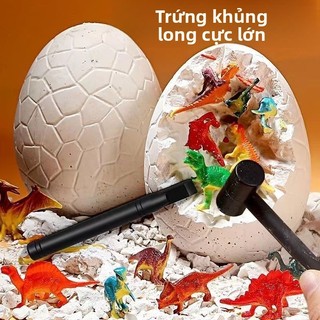 Trứng Khủng Long Quá Khổ Trẻ Em Khảo Cổ Đào Đồ Chơi Đào Đá Quý Hóa Thạch DIY Giáo Dục Handmade Trứng Khủng Long