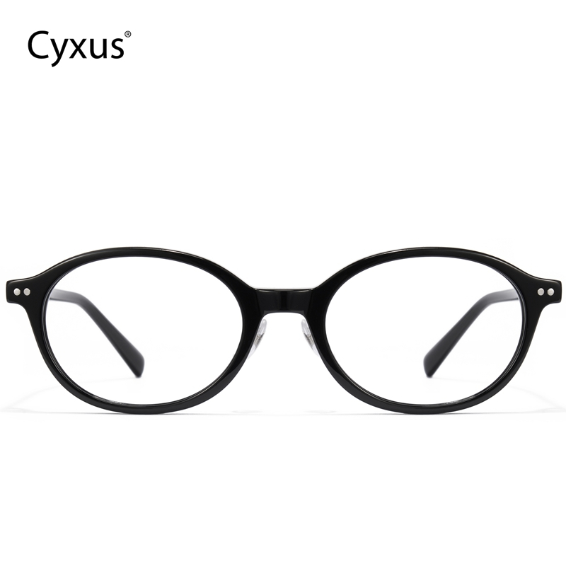 Cyxus Kính Chống Ánh Sáng Xanh Cho Nữ Gọng Oval Acetate Giảm Mỏi Mắt Bảo Vệ Mắt Chống Tia UV400 8348
