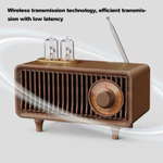 Loa Bluetooth Không Dây Bằng Gỗ FM Retro Radio Loa Siêu Trầm Hỗ Trợ Thẻ TF Chữ U Có Đèn LED MP3 Soundbar Di Động — ảnh 3
