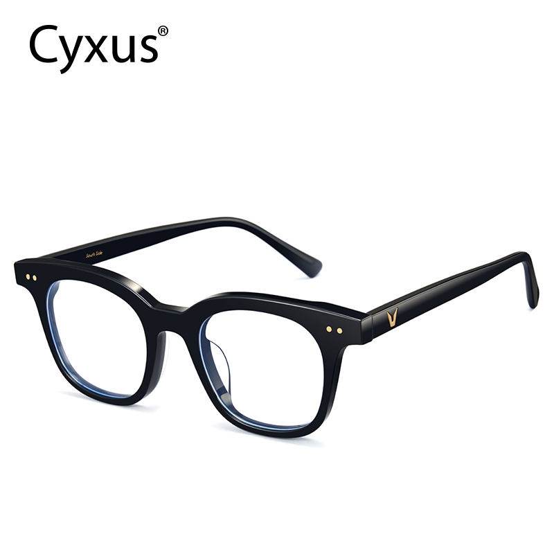 Cyxus Kính Chống Ánh Sáng Xanh Gọng Acetate Vuông Thời Trang Bảo Vệ Mắt Giảm Mỏi Mắt Cho Cả Nam Và Nữ 8343
