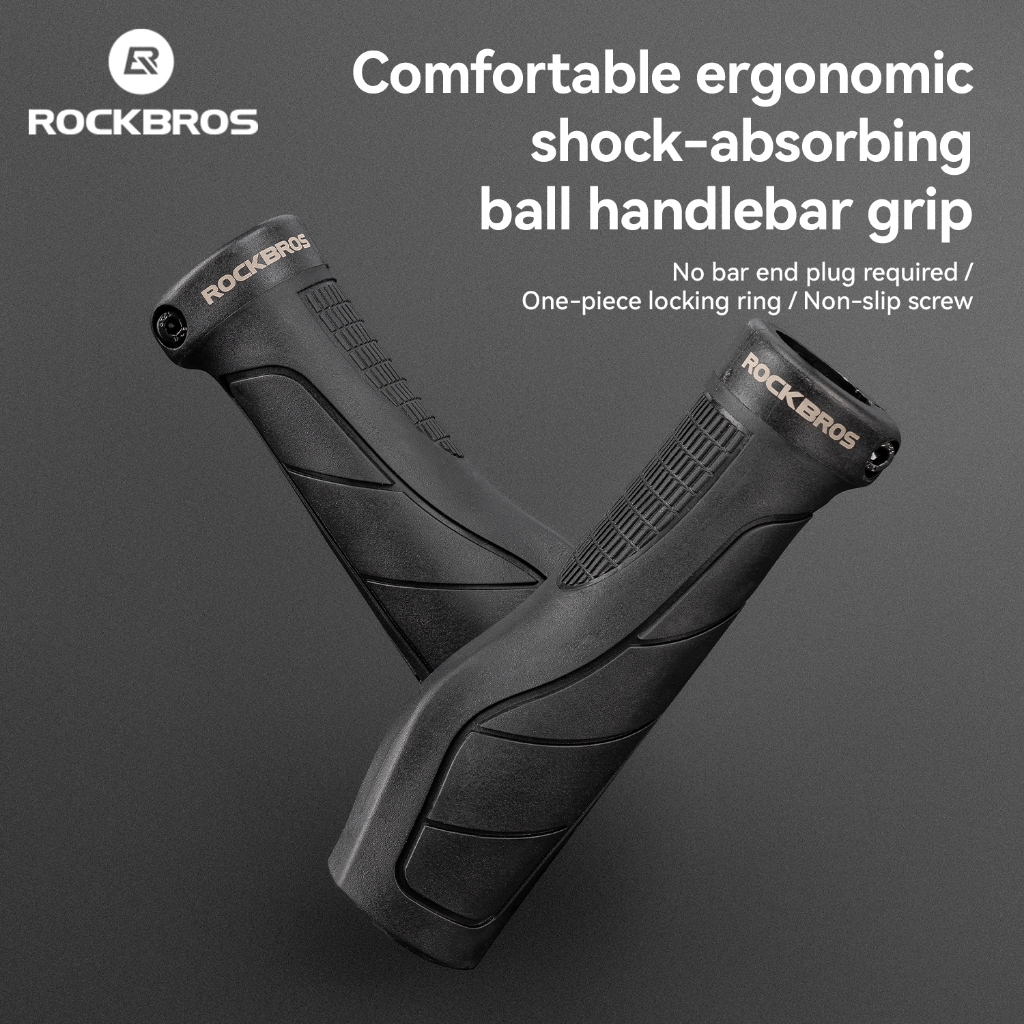 Tay Cầm Rockbros cho Xe Đạp - Chống Trơn Trượt, Hấp Thu Sóc, Thoải Mái - Phù Hợp Đường Bộ và Off-Road