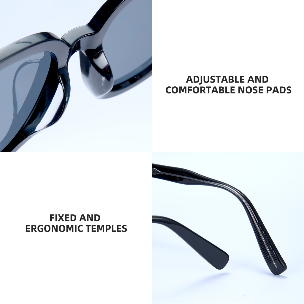 Cyxus Kính Mát Nam Nữ Gọng Vuông Acetate Nhẹ Đeo Cả Ngày Chống Tia UV400 Cho Lái Xe Du Lịch Và Đi Tiệc 1350