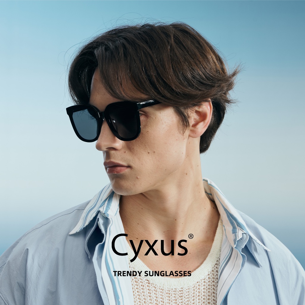 Cyxus Kính Mát Nam Nữ Gọng Vuông Acetate Nhẹ Đeo Cả Ngày Chống Tia UV400 Cho Lái Xe Du Lịch Và Đi Tiệc 1350