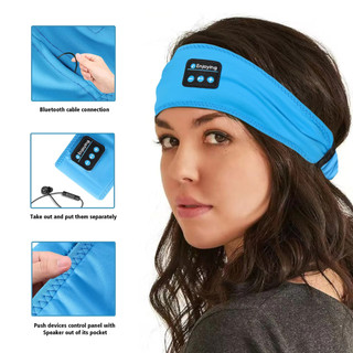 Bluetooth 5.4 Tai nghe thể thao ngủ băng tai đàn hồi tai nghe không dây âm nhạc mặt nạ mắt tai nghe Bluetooth không dây