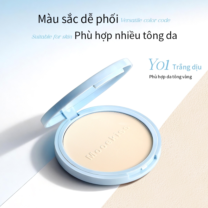 Phấn Phủ Mooekiss Mịn Lì, Kiềm Dầu, Lâu Trôi, Mỏng Nhẹ, Không Mốc Không Vón