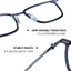 Cyxus Kính Mắt Unisex Tròng Kính HD Siêu Nhẹ Gọng Vuông Acetate Kim Loại Cho Công Sở Đàm Phán Kinh Doanh 8318
