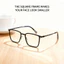 Cyxus Kính Mắt Unisex Tròng Kính HD Siêu Nhẹ Gọng Vuông Acetate Kim Loại Cho Công Sở Đàm Phán Kinh Doanh 8318