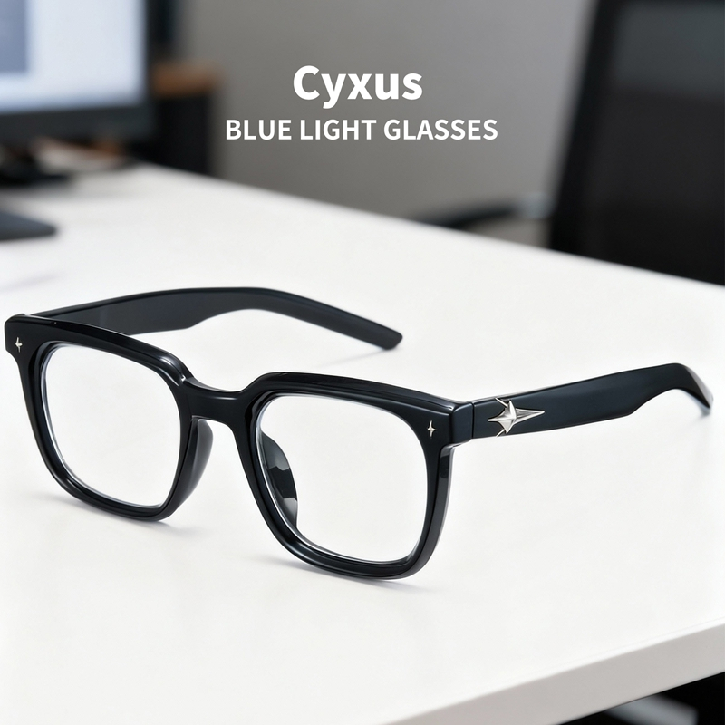 Cyxus Kính Máy Tính Chống Ánh Sáng Xanh Unisex Thời Trang Cho Công Sở Giảm Mỏi Mắt Chống Đau Nửa Đầu Làm Việc Học Tập 8320