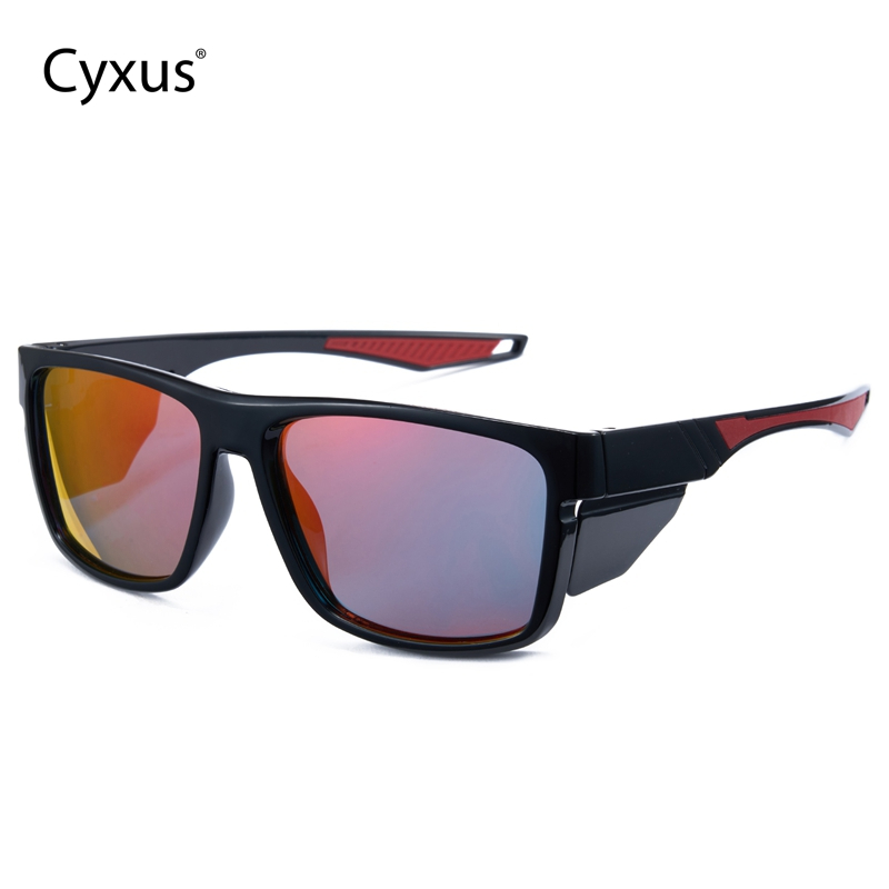 Cyxus Kính Phân Cực Nam Nữ Khung Vuông Chống UV Chống Lóa Tấm Che Bên Câu Cá Chạy Bộ Thể Thao Ngoài Trời P1340