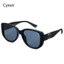 Cyxus Kính râm thời trang cao cấp/kính râm vuông unisex, phong cách Hàn Quốc, cực chất, chống tia UV400, kính râm đi biển, kiểu 1342