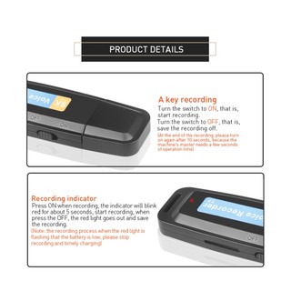 16GB / 32GB / 64GB Di Động USB Âm Thanh Kỹ Thuật Số Ghi Âm Giọng Nói Loại Che Khuyết Điểm Mini Mictaphone Hỗ Trợ Đầu Ghi Hỗ Trợ Thẻ TF