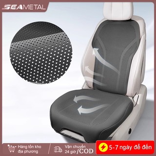 Đệm ngồi ô tô bằng da SEAMETAL Mùa hè Đệm mát mẻ Thông gió Bốn mùa Đệm ngồi đa năng Thoải mái trọn gói
