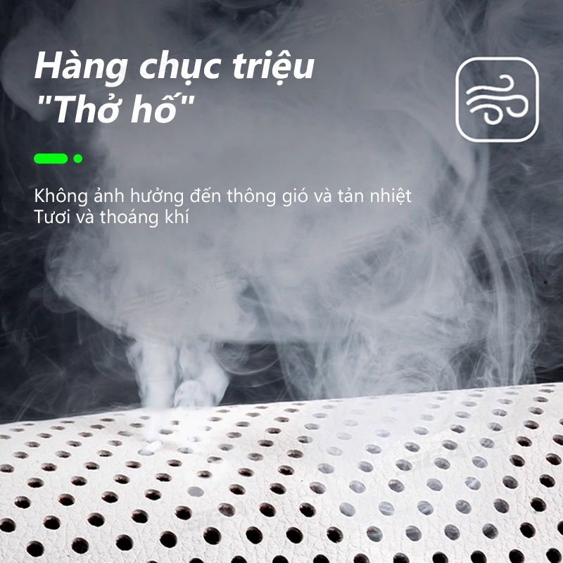 Đệm ngồi ô tô bằng da SEAMETAL Mùa hè Đệm mát mẻ Thông gió Bốn mùa Đệm ngồi đa năng Thoải mái trọn gói