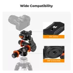Đầu ba chân bánh răng K & F Concept - Toàn cảnh 3 chiều, Tải trọng 6kg, Đĩa tháo nhanh để chụp ảnh Macro / Ngôi sao / Thương mại — ảnh 6