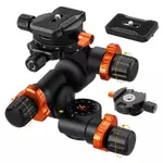 Đầu ba chân bánh răng K & F Concept - Toàn cảnh 3 chiều, Tải trọng 6kg, Đĩa tháo nhanh để chụp ảnh Macro / Ngôi sao / Thương mại — ảnh 1