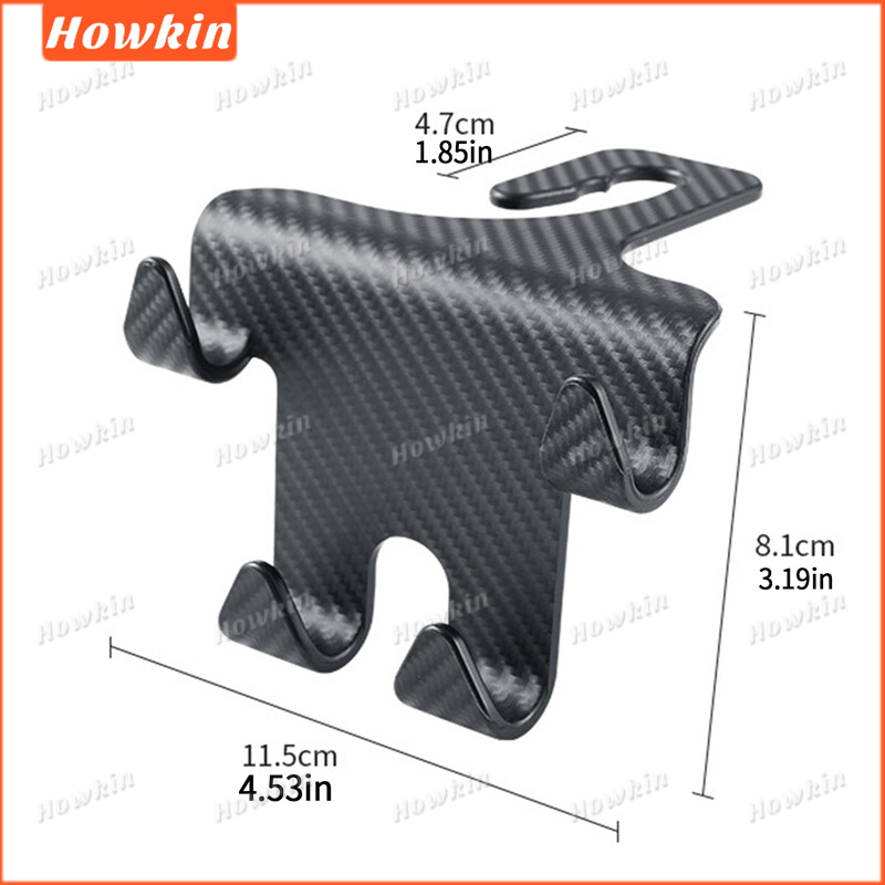 [Giảm giá] 1 CÁI Tựa lưng ghế ô tô bằng sợi Carbon với 4 móc treo Móc treo ghế sau tự động