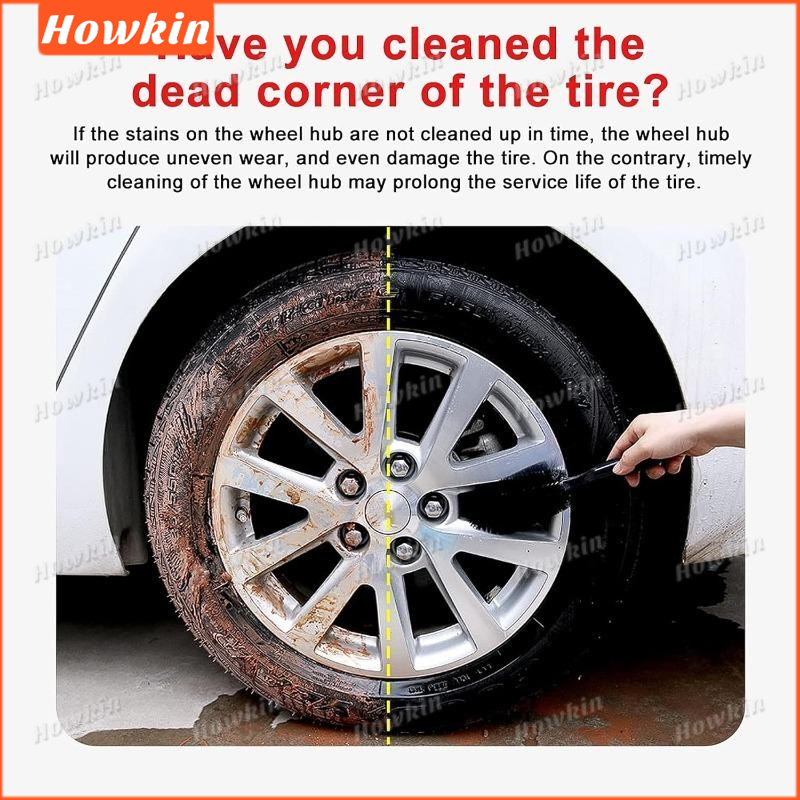 [Sale] Bàn chải bánh xe ô tô Dụng cụ làm sạch lốp Dụng cụ chà sàn vành ô tô Tay cầm bụi Xe máy Bánh xe tải Bàn chải chi tiết ô tô