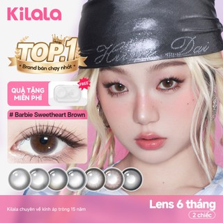 【Deal ưu đãi】Kính áp tròng Kilala màu nâu Mochi Brown/Lightning Midnight Black/Rum Grey lens cận 6 tháng DIA 14.2mm có độ (0-10) 1 cặp