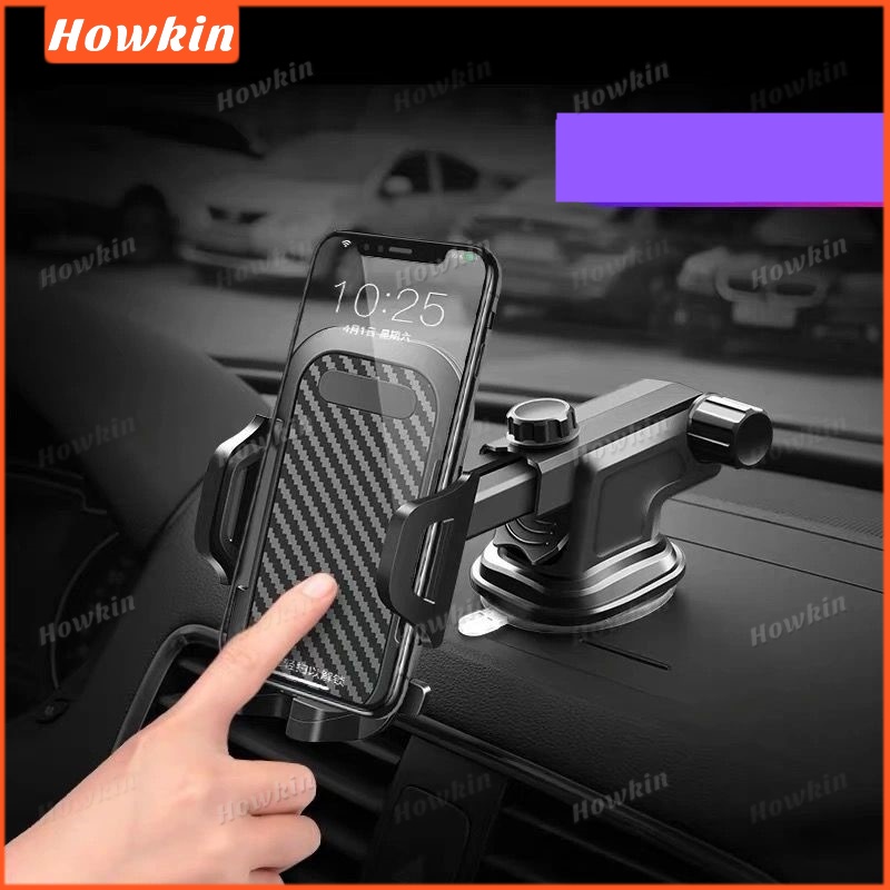 [Sale] Giá đỡ điện thoại ô tô kính chắn gió đa năng Kẹp đứng Hỗ trợ miếng Gel silicon xoay 360