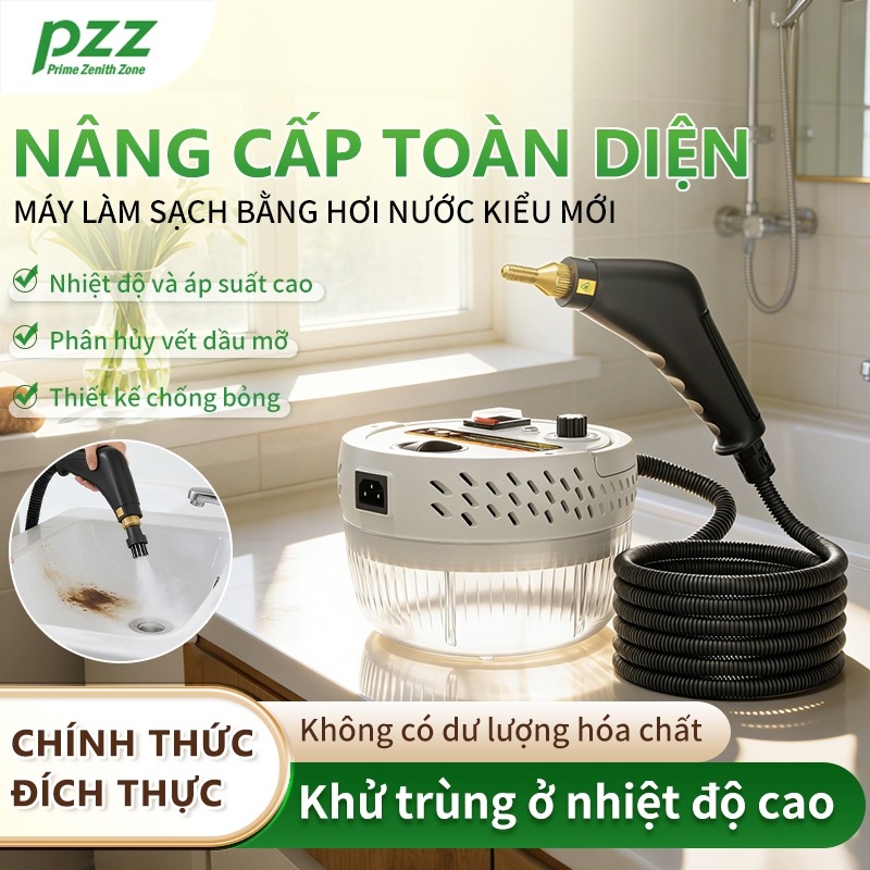 Máy làm sạch hơi nước áp suất cao cầm tay cầm tay Pzz Máy làm nóng nhanh 15 giây, Máy làm sạch hơi nước đa chức năng gia dụng, Loại bỏ mỡ không hỏng bề mặt