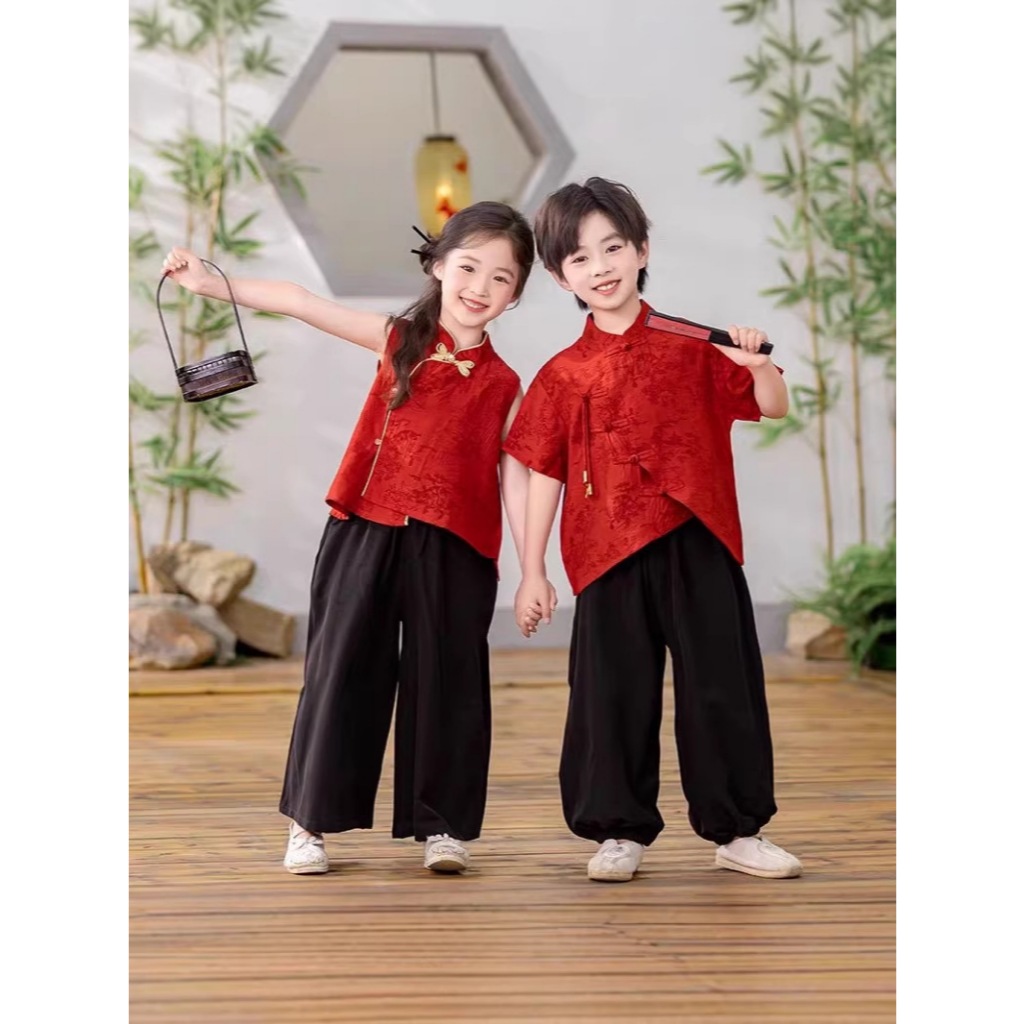[3-16 Tuổi] Quần Áo Năm Mới Trẻ Em Đường Phù Hợp Với Hanfu Phù Hợp Với Bé Trai Hanfu Phù Hợp Với Bé Gái Mới Trung Quốc Phù Hợp Với Hiệu Suất Mặc Hàng Ngày
