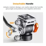 K & F Concept 360° Đầu video chất lỏng, Dung lượng tải 5kg / 11lb, Phát hành nhanh tương thích Arca-Swiss, Chảo & Nghiêng mịn cho video DSLR (FH-03) — ảnh 7