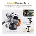 K & F Concept 360° Đầu video chất lỏng, Dung lượng tải 5kg / 11lb, Phát hành nhanh tương thích Arca-Swiss, Chảo & Nghiêng mịn cho video DSLR (FH-03) — ảnh 6