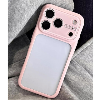 Kính Bảo Vệ Toàn Ống Kính Khung Màu Kẹo Trong Suốt Acrylic Ốp Lưng Điện Thoại iPhone 17Promax 17Pro 15 16 Pro Max Chống Sốc Nam Nữ