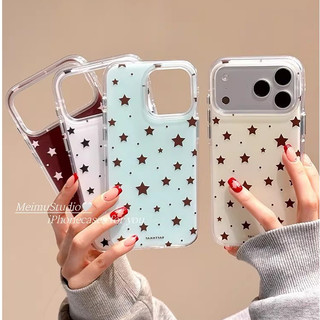 Ốp Điện Thoại Viền Tròn Ins Ngôi Sao Nhỏ Hai Lớp imd Hàn Quốc Cho iPhone 17Promax 17pro 14 15 16 Pro Max 13 Vỏ Di Động Nữ Chống Sốc