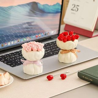 Bộ nĩa trái cây bằng thép không gỉ, Đế lưu trữ bằng gốm, Nĩa bánh tráng miệng, Bộ đồ ăn trà chiều, Quà tặng tân gia thẩm mỹ