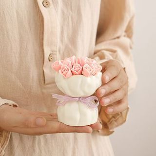 Bộ nĩa trái cây bằng thép không gỉ, Đế lưu trữ bằng gốm, Nĩa bánh tráng miệng, Bộ đồ ăn trà chiều, Quà tặng tân gia thẩm mỹ