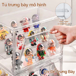 Tủ lưu trữ màn hình trong suốt nhiều lớp để sưu tập đồ chơi và bảo quản hình mô hình​