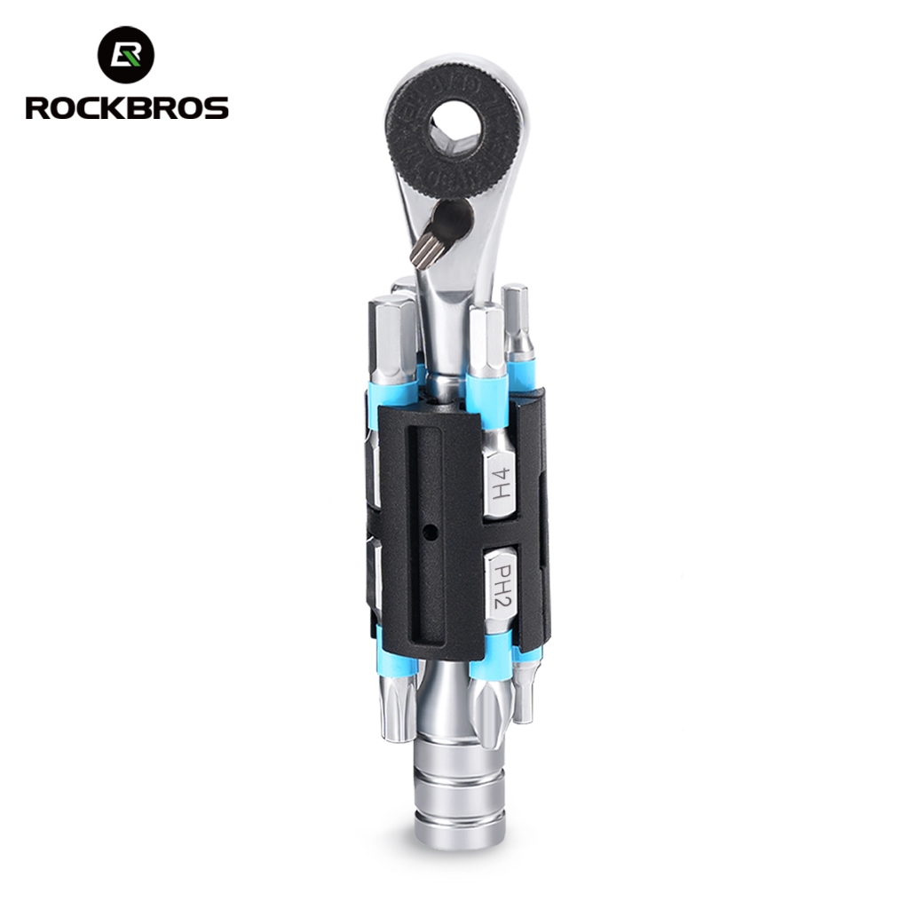 Rockbros Xe Đạp Ratchet Cờ Lê Bộ Dụng Cụ Sửa Chữa Hai Chiều - Hợp Kim Nhẹ Và Đa Năng