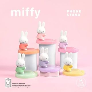 ZW [Chính hãng] (Hộp một loại) Miffy Miffy Thỏ Zhuying Giá đỡ điện thoại di động Series Hộp bí ẩn Đồ chơi hình hợp thời trang Đồ chơi sưu tập