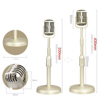 VBESTLIFE Đạo cụ micro cổ điển Mô hình giả được sử dụng rộng rãi có thể nâng được để cosplay