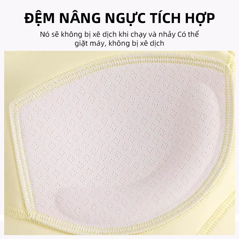 Lưới Crossback Thể Thao Áo Ngực Dành Cho Nữ Tích Hợp Áo Ngực Cho Yoga Pilates Chạy Bộ Thể Dục Back-Flattering
