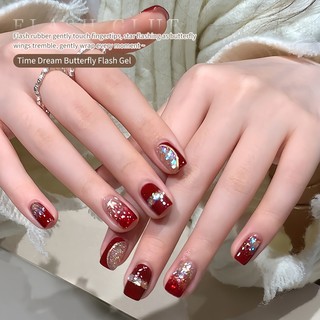 ANNIES Flashing Pearlescent Red Nail Polish Pearl Glowing Gel 5g