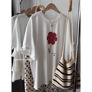 Áo thun nữ cổ tròn 100% cotton, in hình hoạt hình mới 2026