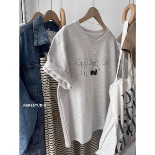 Áo thun nữ cổ tròn 100% cotton, in hình hoạt hình mới 2026