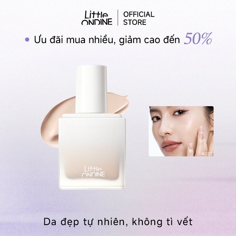 Little Ondine Kem nền lâu dài bằng gạch trắng 7ml